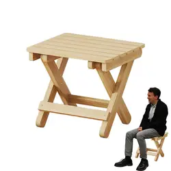 Fold Up Wooden Stools Foldable Stool Compact Stepping Stool With Handle Heavy Duty Folding Foot Rest Camp Stool For Outdoor