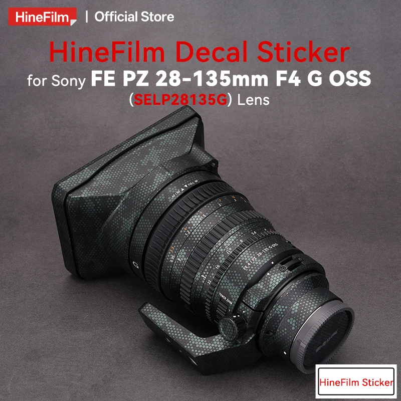 Hinefilm Skin for Sony 28-135 F4 G Lens Decal Skin for Sony FE PZ 28-135mm F4 G OSS Lens Wrap Cover SELP28135G Sticker 28 135