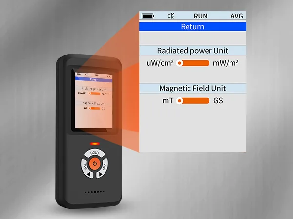 Aikesi EM-102 Rechargeable Digital Electromagnetic Field Radiation Detector Handheld Digital LCD EMF Detector