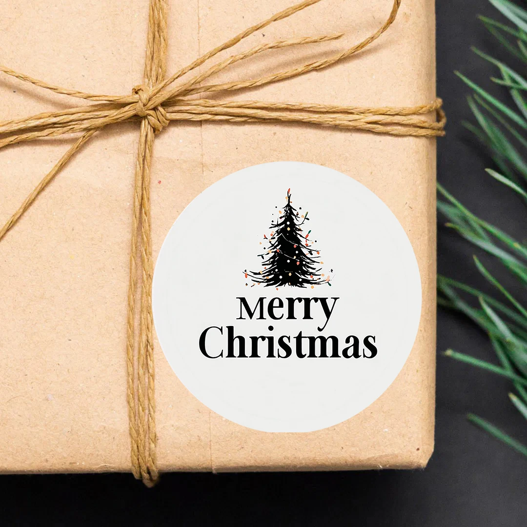 90 peças adesivos personalizados com nome de bênção e número de aniversário para embrulho de presente de festa de Natal