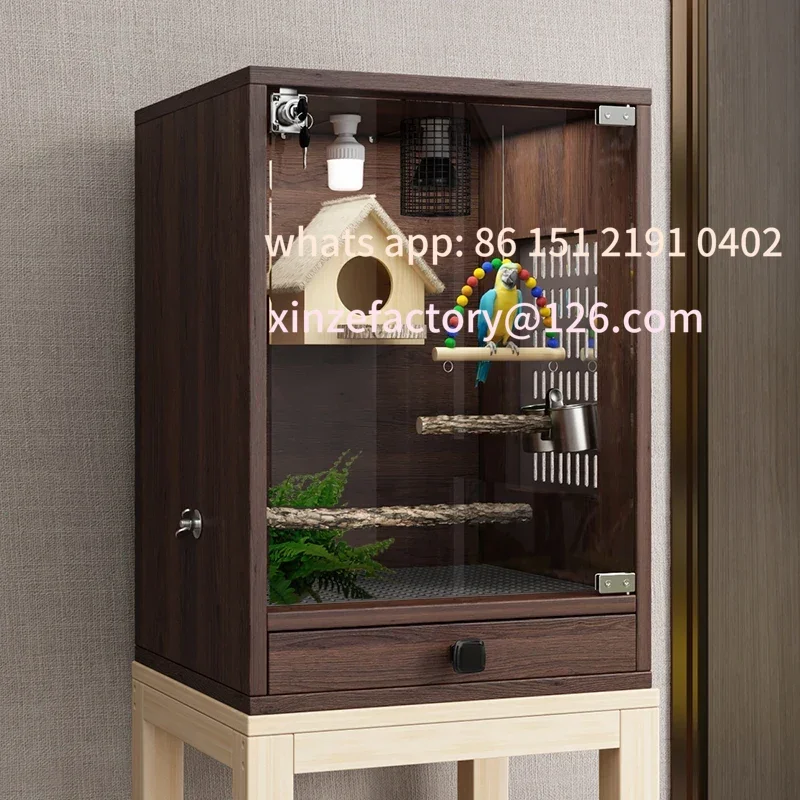 

Customizable solid wood breeding box, Bird cage, parrot cage, nest insulation, special intelligent temperature