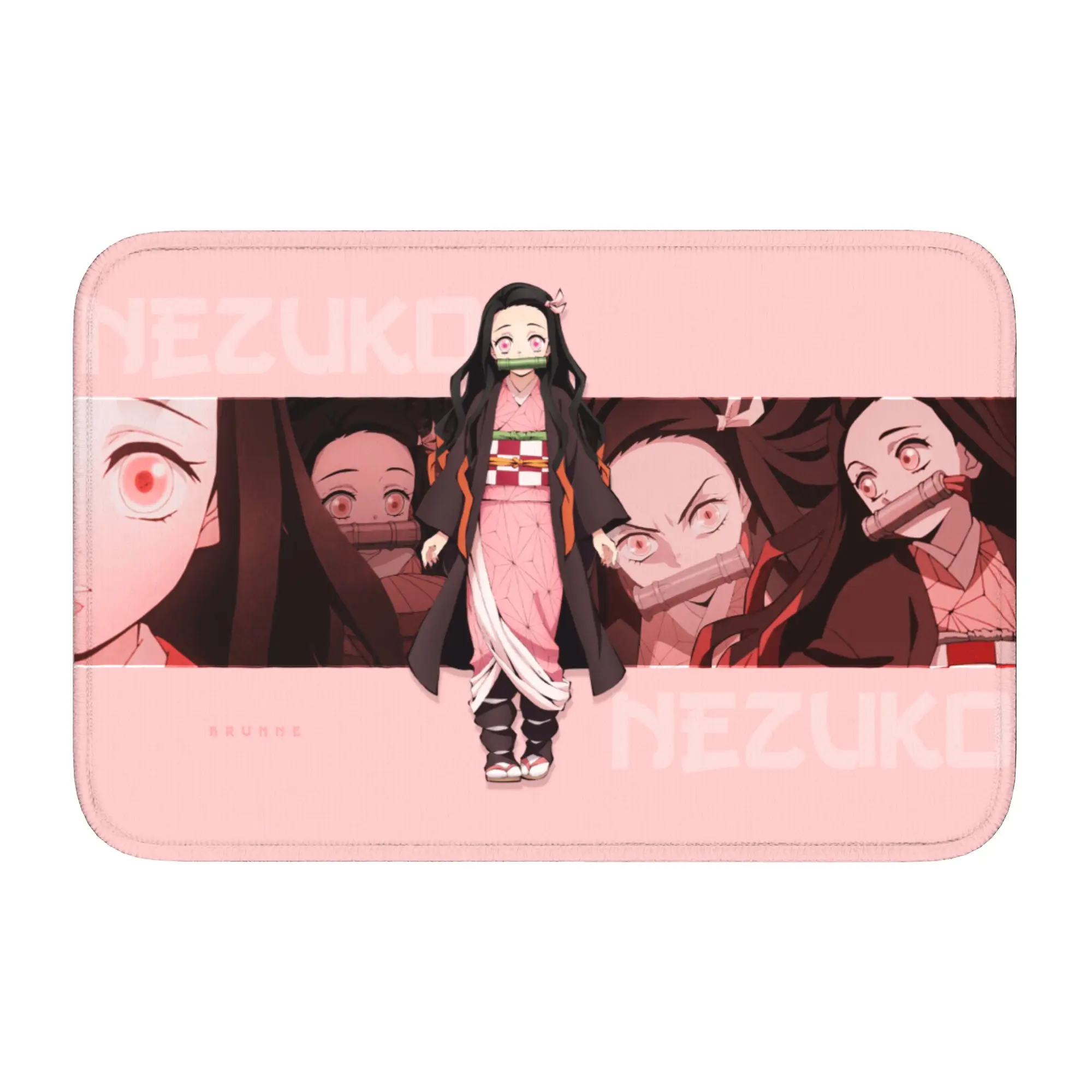 

Custom Demones S-Slayer Front Door Mat Anti-Slip Indoor Welcome Quick Dry Doormat Living Room Entrance Rug Carpet Footpad