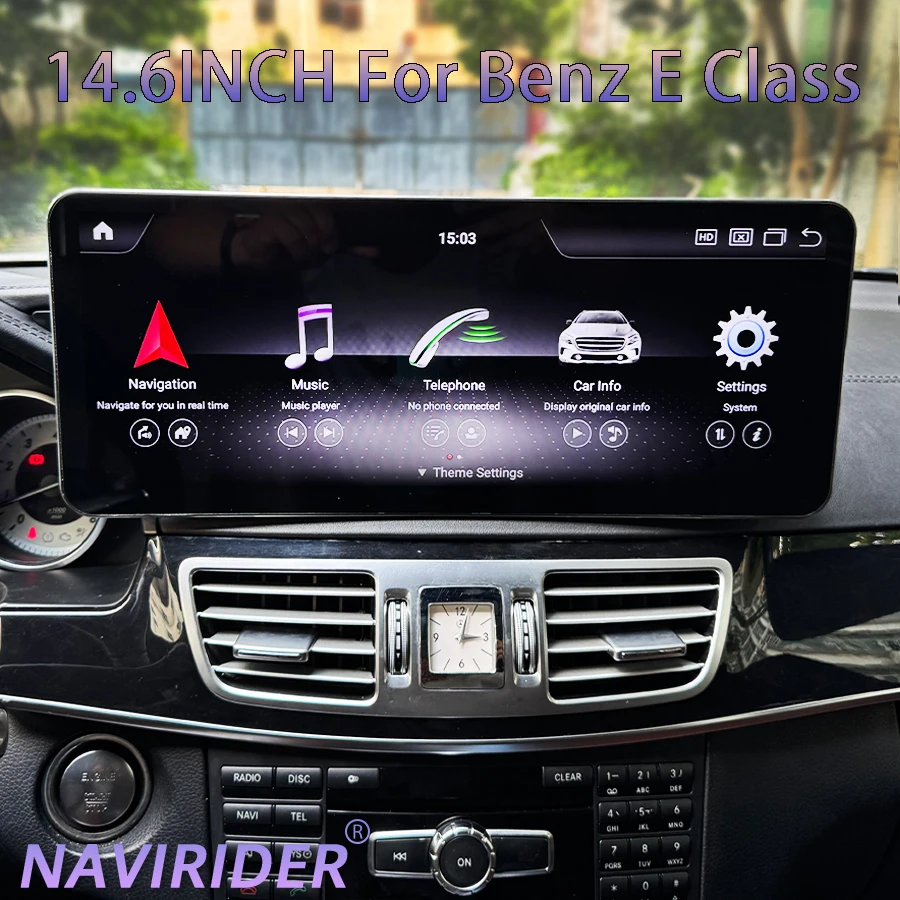 

14,6-дюймовый автомобильный радиоприемник Android для Mercedes Benz E Class W212 2015 2016, мультимедийный экран, GPS Carplay, ЖК-дисплей, панель приборной панели