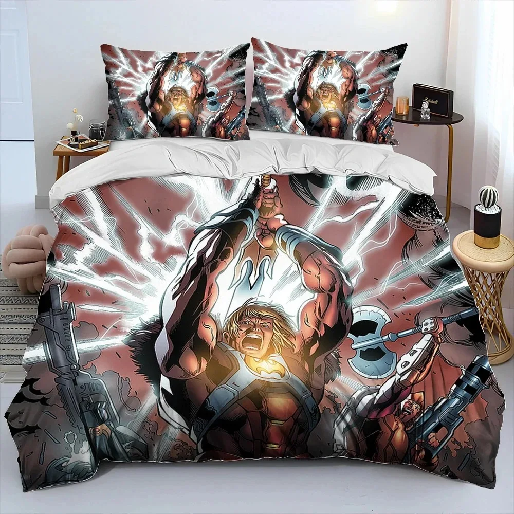 

He Man and the Masters of the Universe Comforter Bedding Set,Duvet Cover Bed Set Quilt Cover Pillowcase,Queen Size Bedding Set