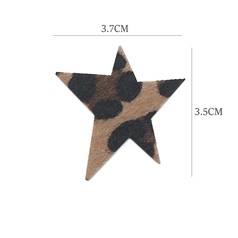 10PCS 37*35mm Lrregular Pentagram For Hat Clothes Leggings Sewing Supplies Headwear Decor Patches DIY Wall Sticker Accessories