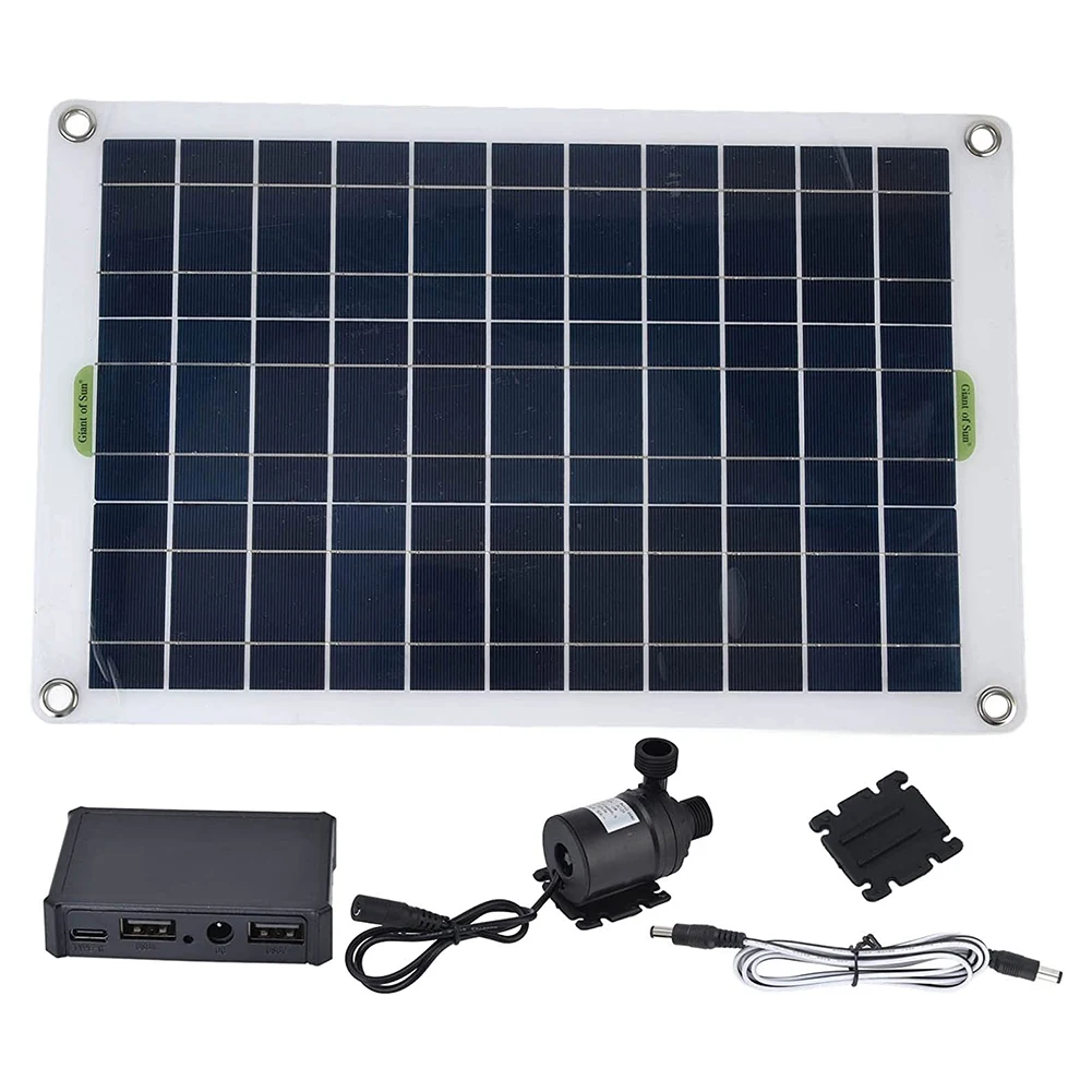 50W Solar Water Pump for Garden and Pond Low Noise Solar Fountain with Battery Backup for Continuous Operation