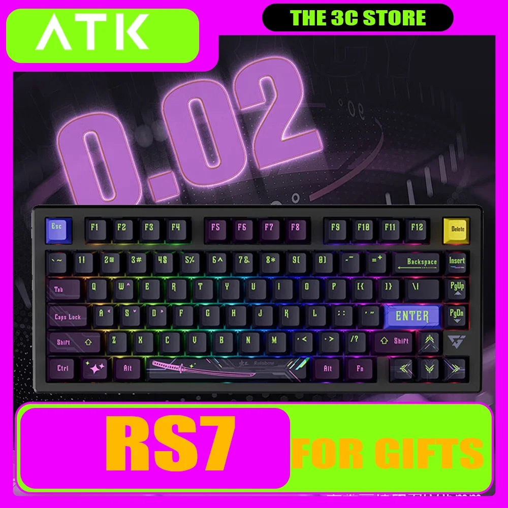 ATK RS7 Mechanical Keyboard Magnetic Switch 8K Smart SPEED X Quick Trigger Wired Gaming Keyboard Custom RGB Pc Gifts Varolant