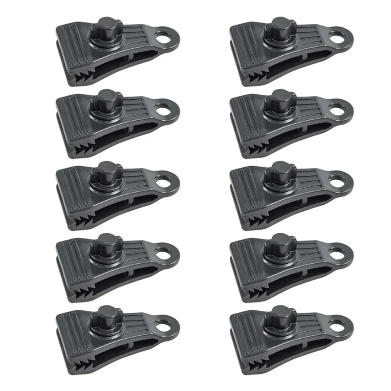 

10Pcs Tarp Clips Heavy Duty Lock Grip Tarp Clamps Pool Cover Clips Tent Fasteners Holder For Awnings, Outdoor Camping Durable