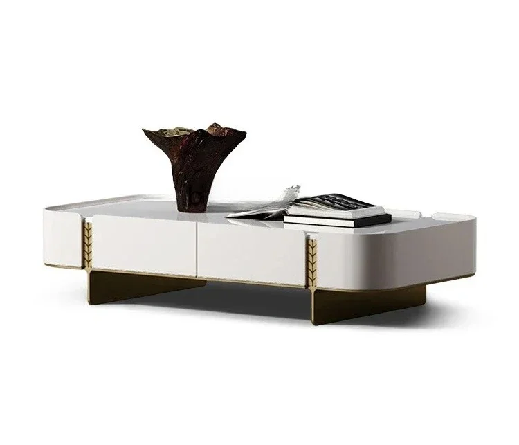 Golden wheat coffee table villa mansion living room creative designer original Italian light luxury coffee table Y16