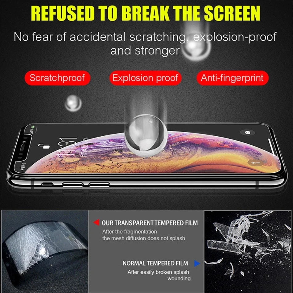 3Pcs Tempered Glass For iPhone 11 12 13 Pro Max 12 13 Mini Screen Protector For iPhone X XR XS Max Glass Film