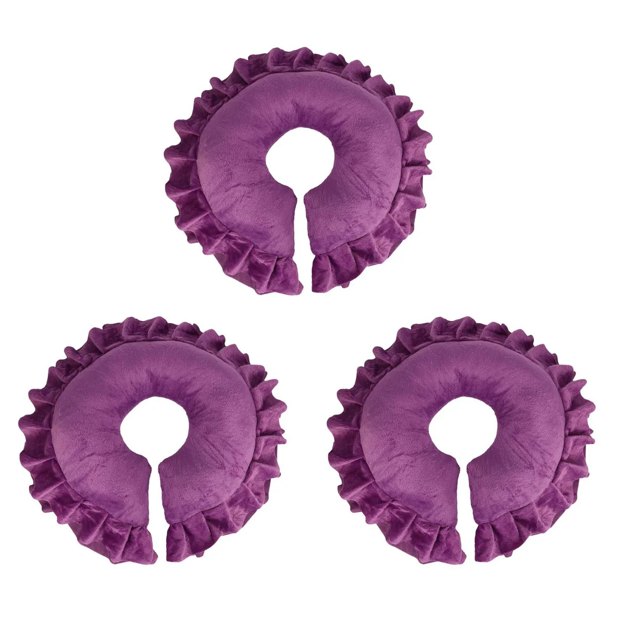 3X Massage Sleeping Pillow for Beauty Salon Massage Tool Beauty Spa Bed with Hole Pillow-Purple