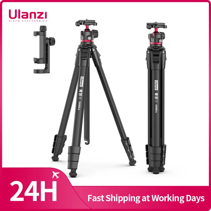 Ulanzi OMBRA statyw podróżny ze stopu aluminium ze stopu aluminium z metalu na zewnątrz smartfon lustrzanka cyfrowa statyw Monopod z Arca Swiss płyta głowica kulowa