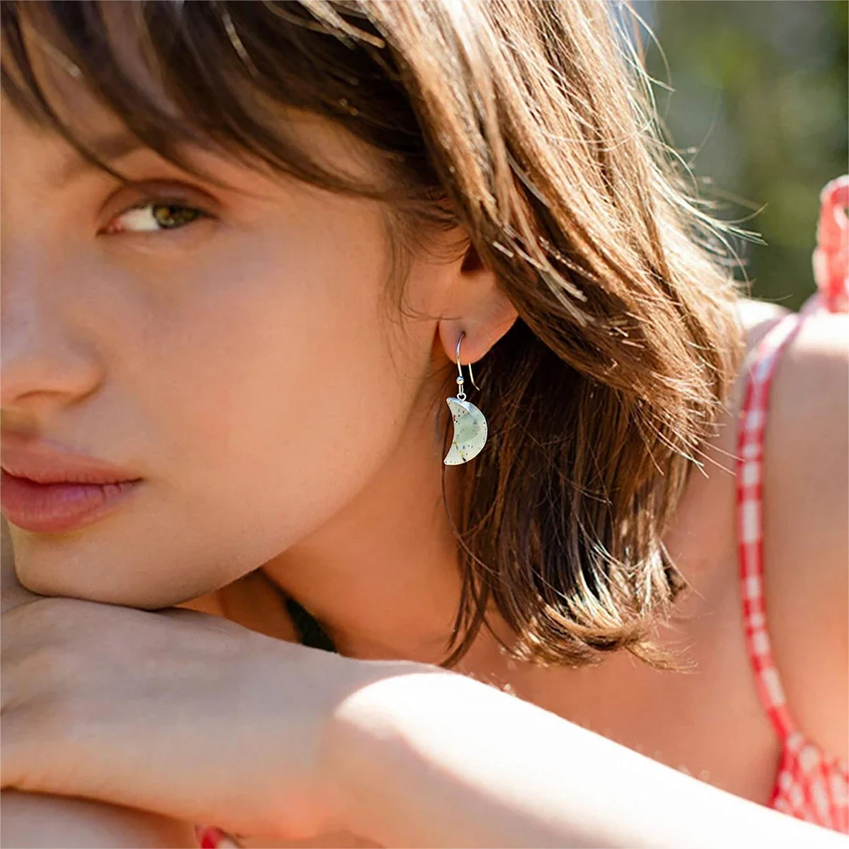 

Charms fine 925 Sterling Silvernatural Stone Pendant Earrings for Women fashion Pretty wedding Party Jewelry Holiday Gifts