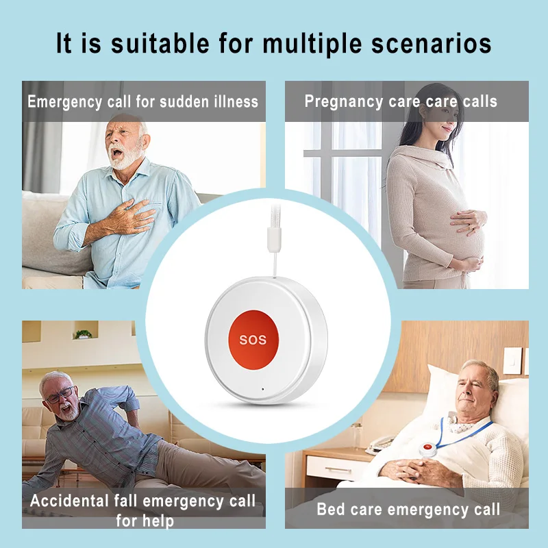 Tuya SOS Emergency Call Button For Home Security Protection One Key Alarm For Patient Kids Elderly Man Emergency Call Button