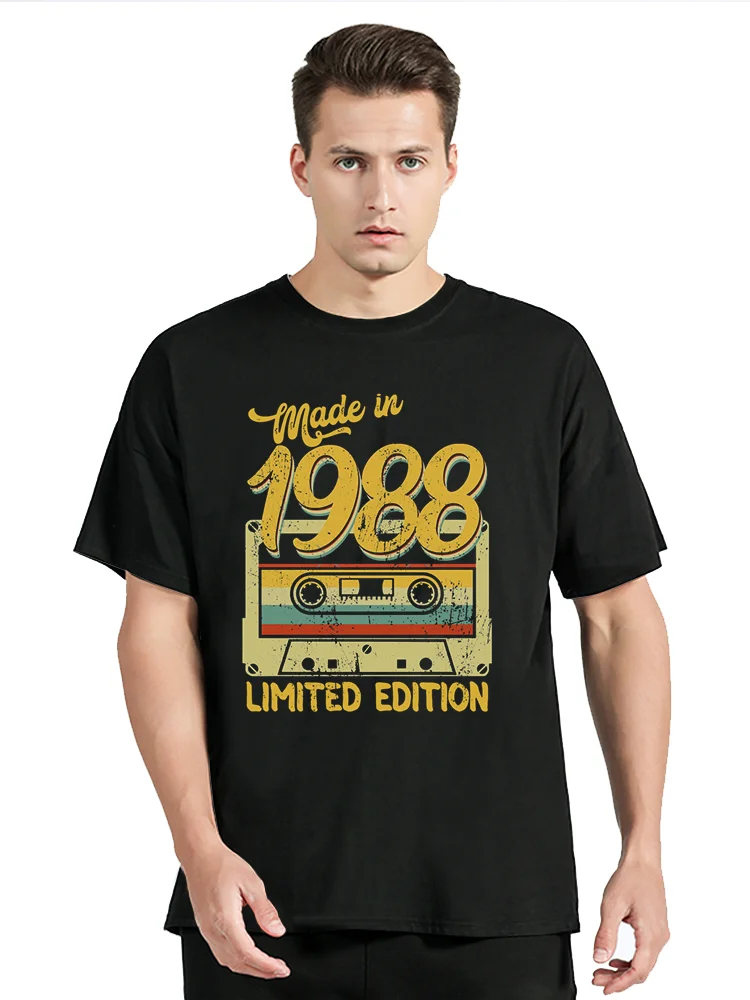 Made In 1988 Limited Edition Birthday Gift T-shirt Fashion Cotton Tshirt Casual T-shirt Clothing Oversized Graphic Tees Tops