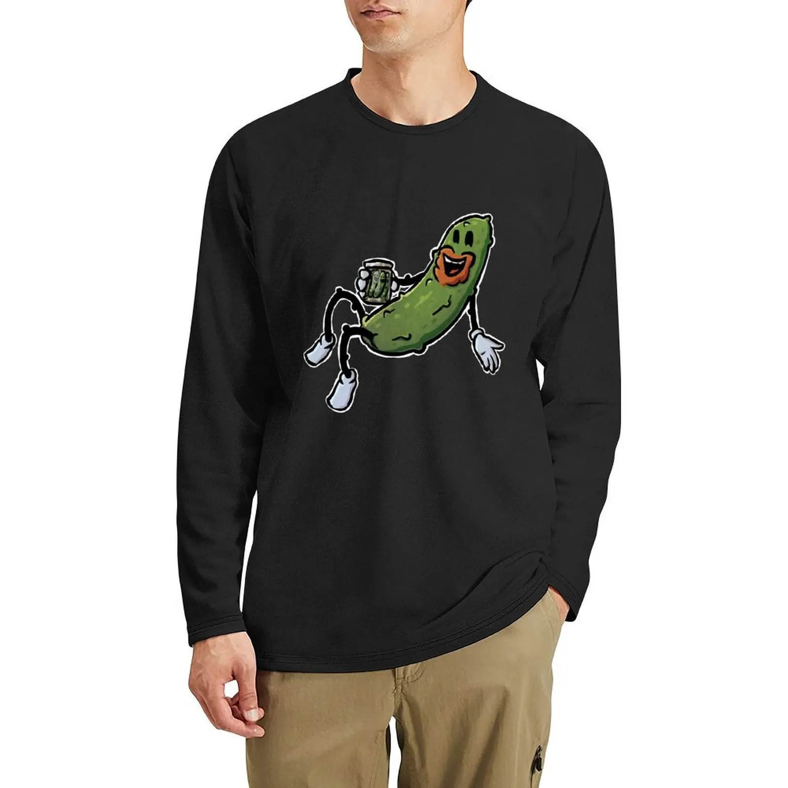 

Длинная футболка Bearded Pickle Man, корейская модная футболка на заказ, простая футболка, спортивные футболки для фанатов, большие футболки для мужчин