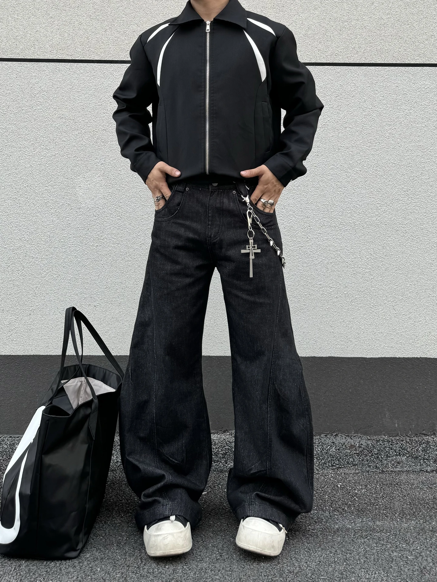 

Cleanfit American Sle плиссированные широкие джинсы повседневные оригинальные мужские свободные брюки из воловьей кожи универсальные длинные брюки на все сезоны