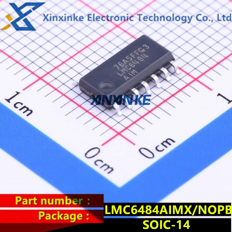 10PCS LMC6484AIMX/NOPB LMC6484AIM SOIC-14 Operational Amplifiers - Op Amps CMOS Quad R/R I/O Op Amp ICs Rail-to-Rai Brand New
