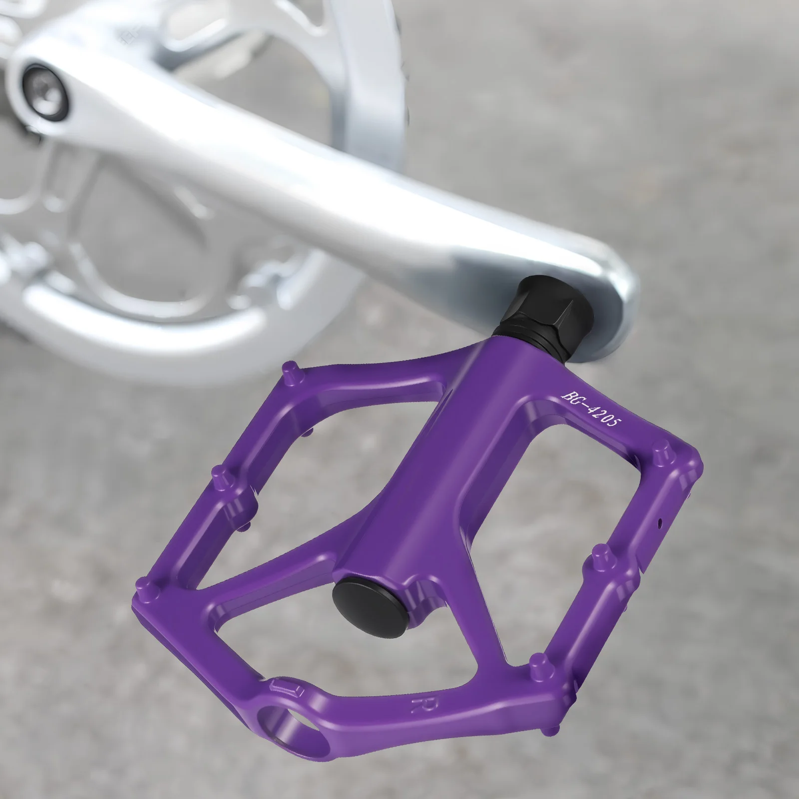 1 пара педалей для горного велосипеда, нескользящие, прочные, на плоской платформе из алюминиевого сплава для шоссейных и уличных велосипедных педалей