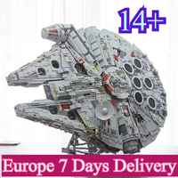 With Stand Millennium Ship Falcon Building Blocks Kits Compatible With 05132 Star Bricks Christmas Birthday Gifts 75192