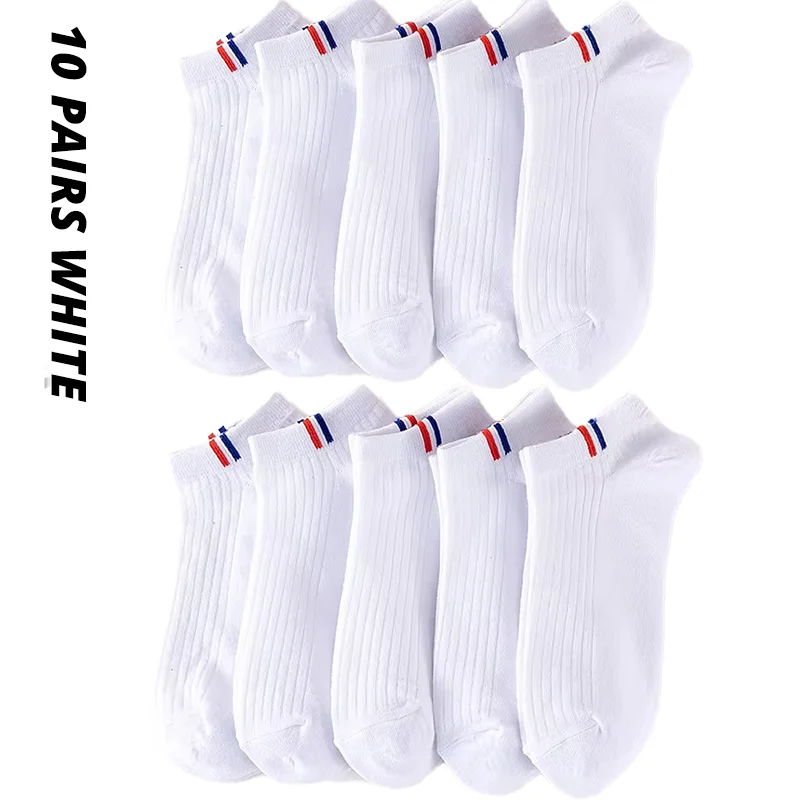 5/10/20 Paar dünne Sommer mischung Boots socken einfarbige Herren Casual Socken atmungsaktive schweiß absorbierende Kalibrierung socken