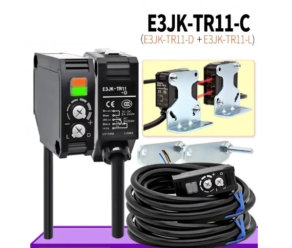 E3jk-tr11-c through-beam type detection less than 40m for omron photoelectric switch--