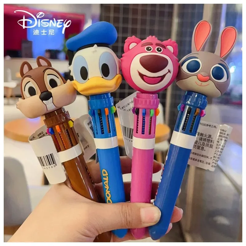 

Disney серия Lotso Дональд Модель Кукла десять цветов пресс Шариковая ручка Kawaii учебные принадлежности авторучки для письма