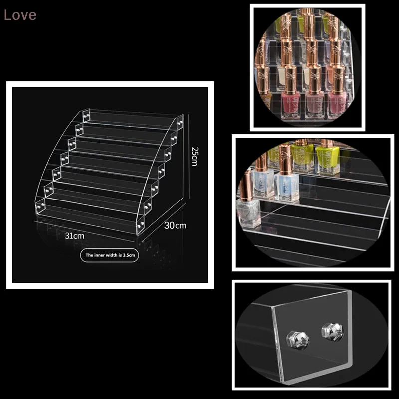 

Многослойная акриловая стойка для демонстрации лака для ногтей, прозрачный органайзер для гель-лака и косметики в маникюрных салонах