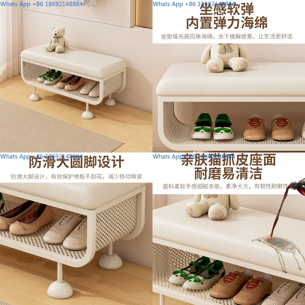 

Entering the house, changing shoes stool. At home, you can sit at the entrance. Cream style shoe wearing stool