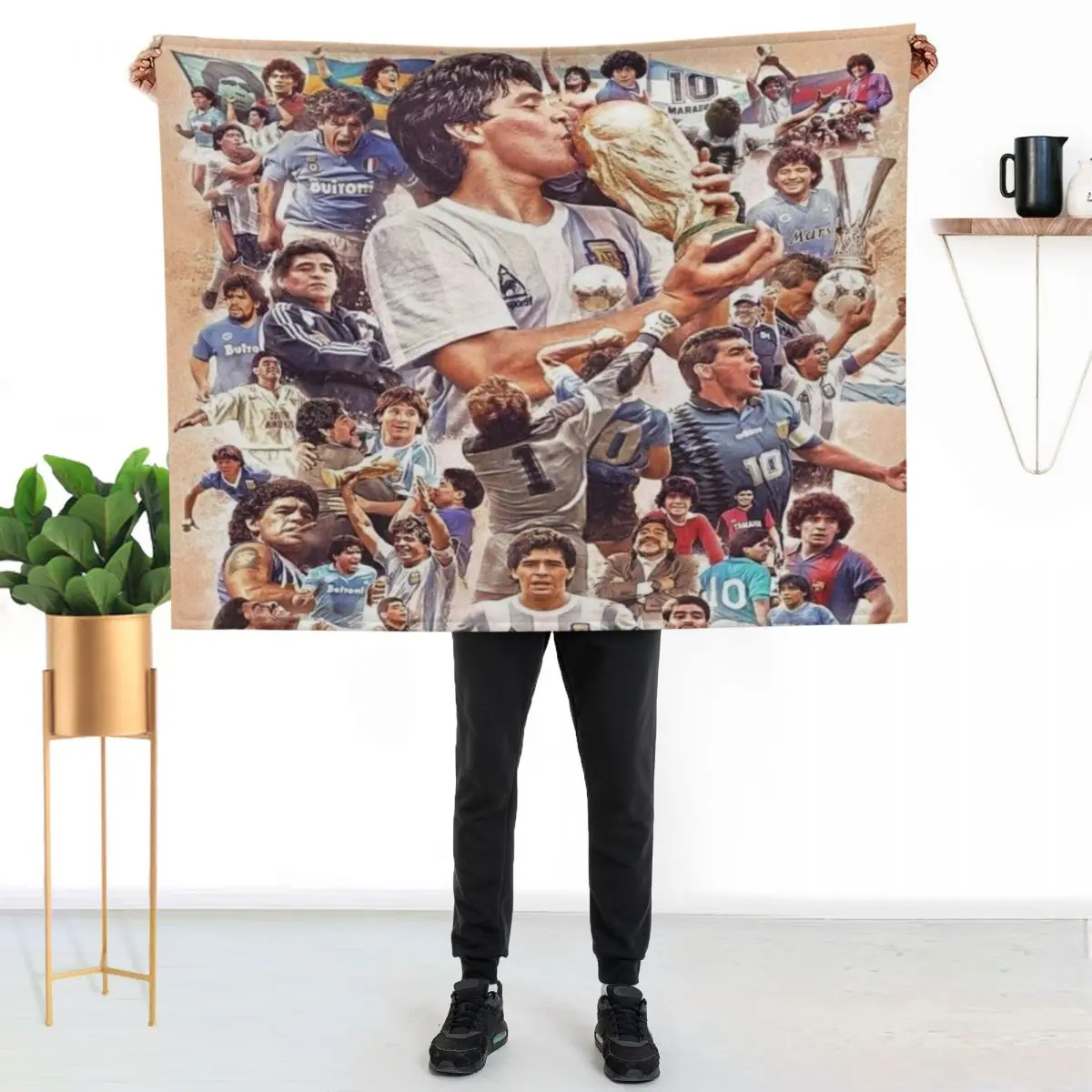 Soccer Players #7 Throw Blanket Elegant Warm Throw Blanket for Hotel Home