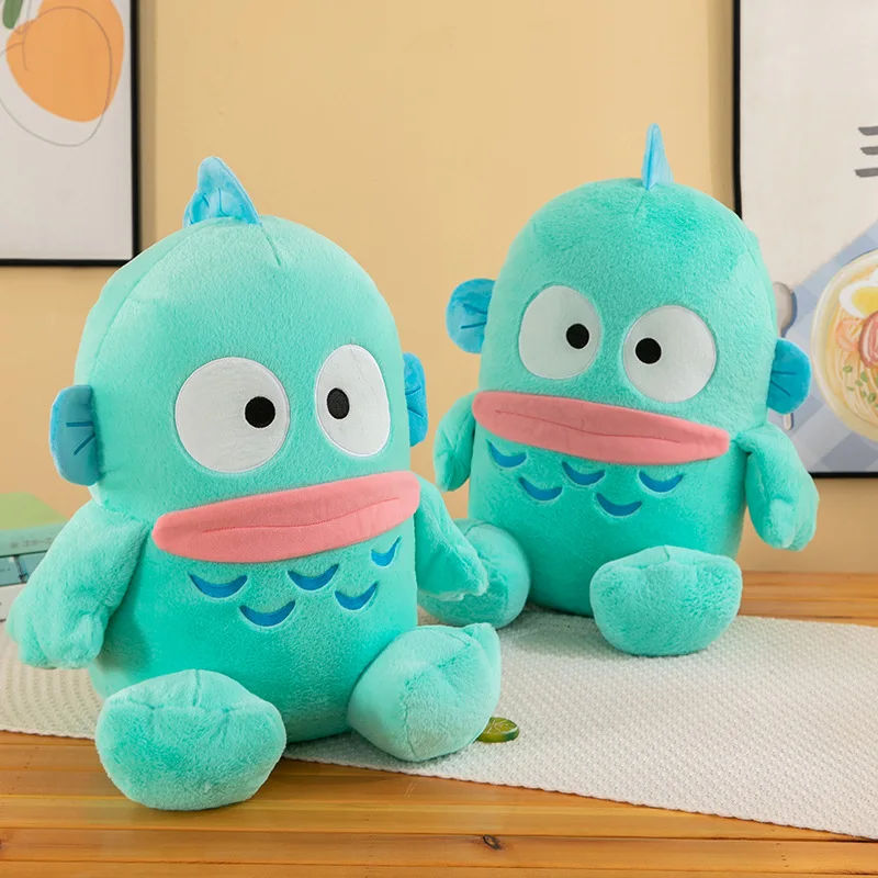 Kawaii Leuke Zeemeermin Hamtun Knuffel Hangyodon Gevulde Pop Lelijke Vis Marionet voor Kinderen Verjaardag Kerstcadeau Groene Halve Vis Man