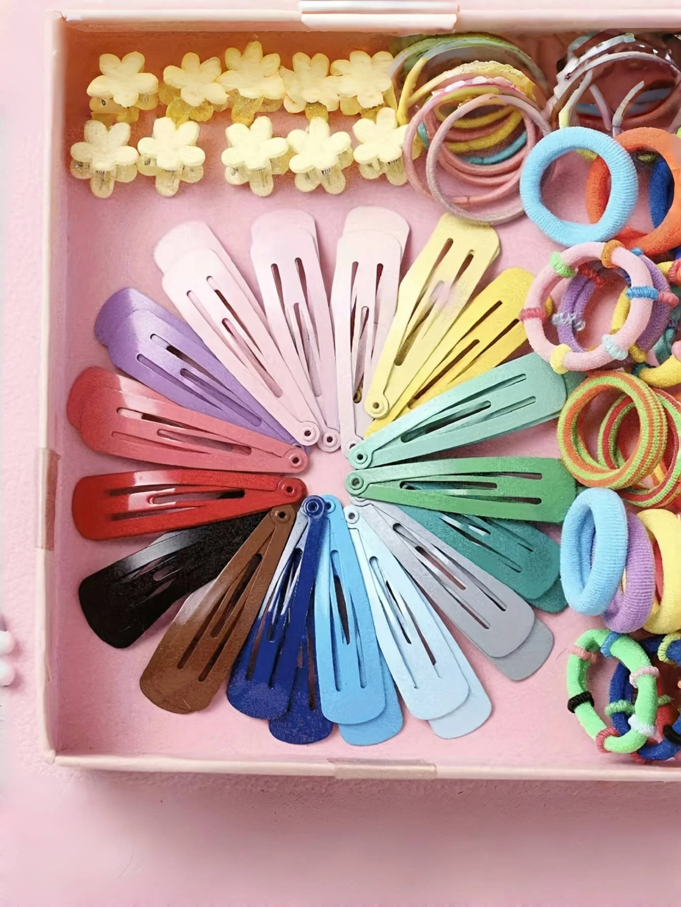 780PCS Girls Glamour Hair Accessories Set - Assorted Elastic Hair Ties, Dainty Hairpins, & Ponytail Holders - Perfect for Birthd