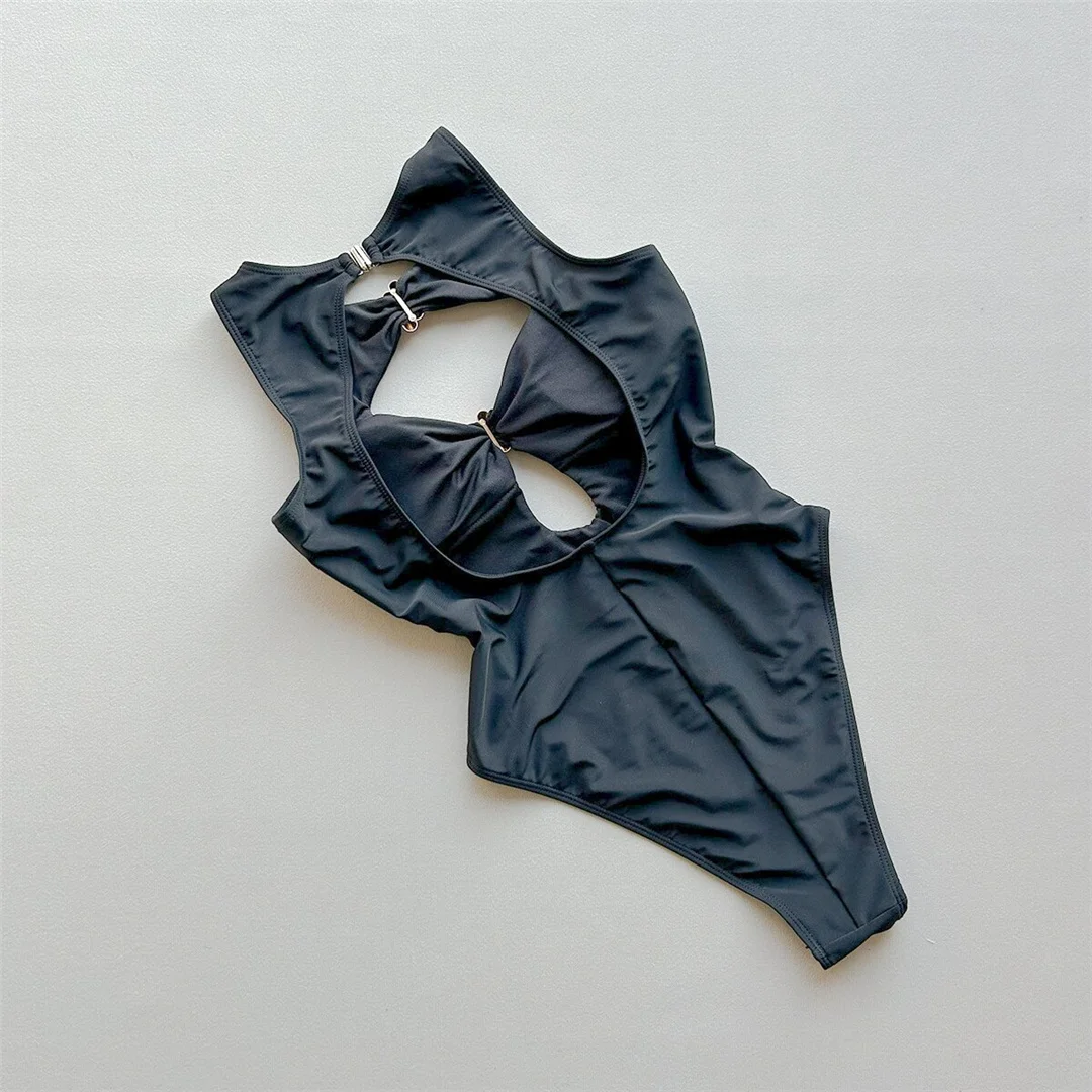 2026 Sexy Cut-Out Rückenfreier Damen-Badeanzug Einteiliger Badeanzug für Frauen mit hohem Beinausschnitt Monokini Gepolsterter Badeanzug Badebekleidung V7932 – Detail 6