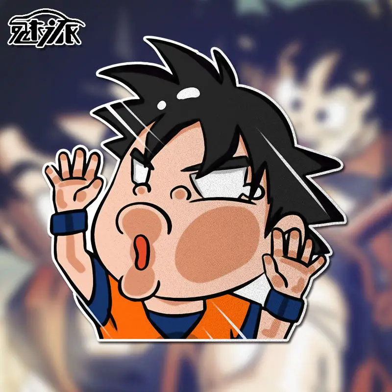 Dragon Ball Goku Majin Buu Beerus Anime Cartoon Reflective Car Sticker Car Body Sticker Rear Window Sticker