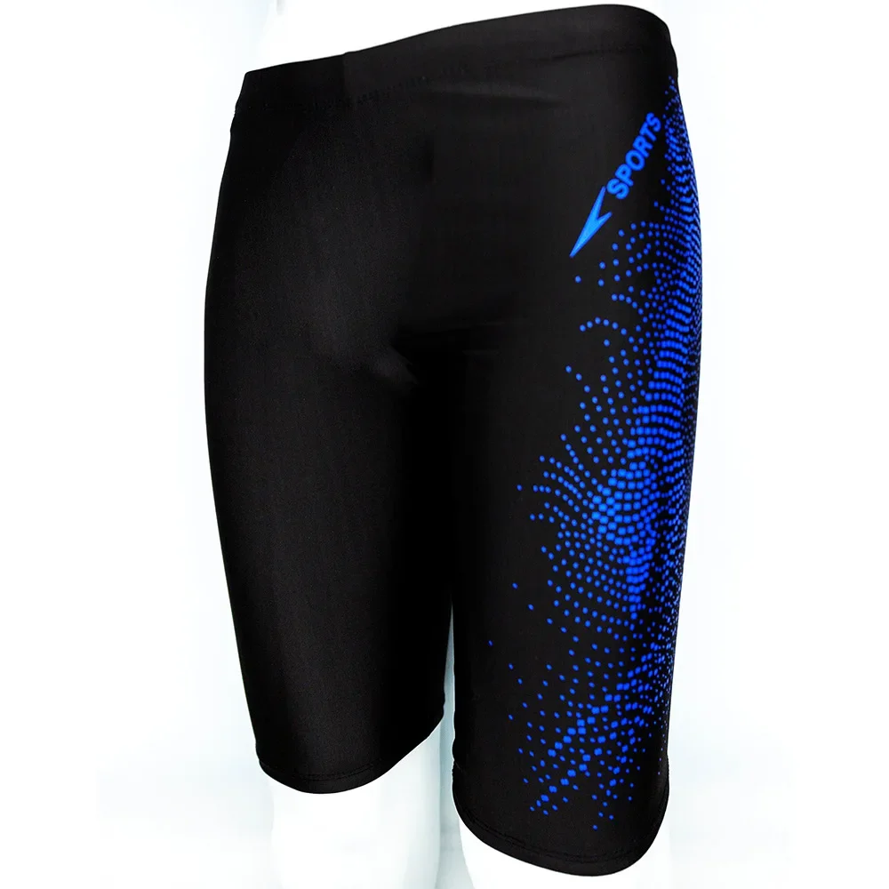 ملابس سباحة للتدريب الاحترافي للرجال بحافة قاطعة بخمس نقاط ومضادة للسحب وخصر واسع ينحيفك وينعيم صورتك المثيرة