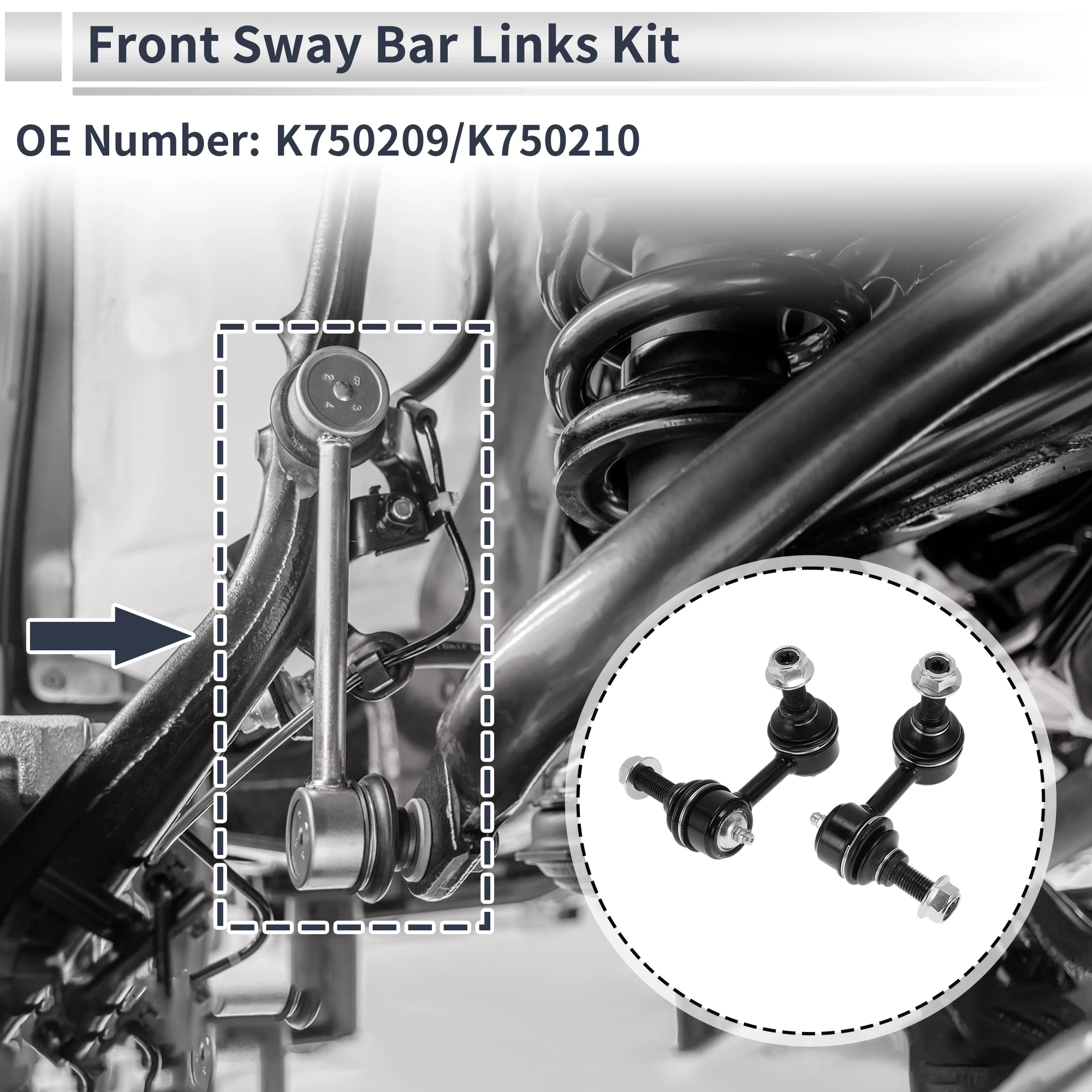 UXCELL Front Stabilizer Bar Links for Infiniti EX35 2008-2012 No.K750209/K750210 2 Pcs