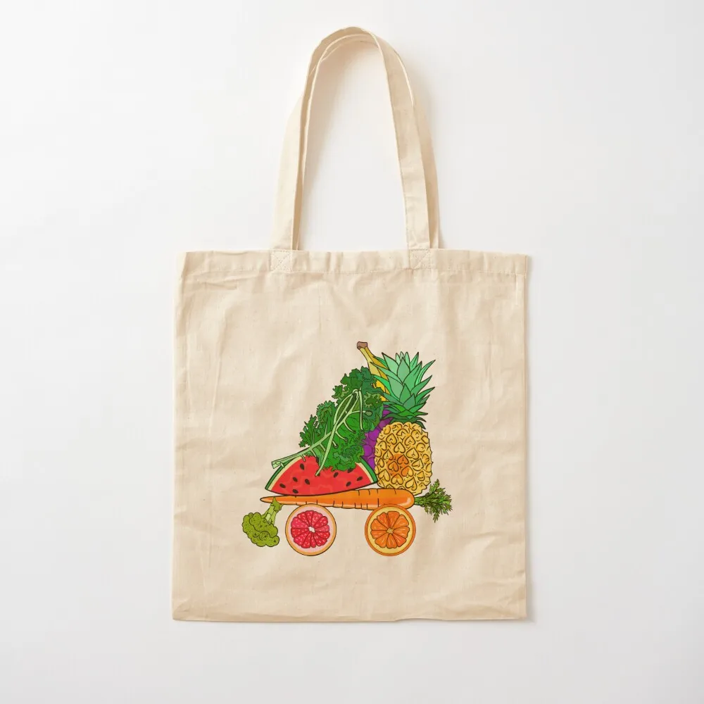

Plant Based Fruity Roller Skate Tote Bag Women's shopper canvas tote women bag