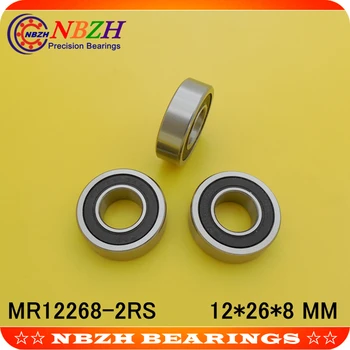 NBZH 자전거 휠 베어링 수리 부품, 6000/12 2RS, MR12268, 12268-2RS, 600/12-2RS, 12*26*8mm, 2 개 
