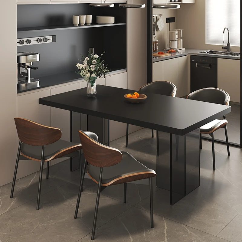 Acrylic rock slab dining table, restaurant home, rectangular, simple suspension, island table