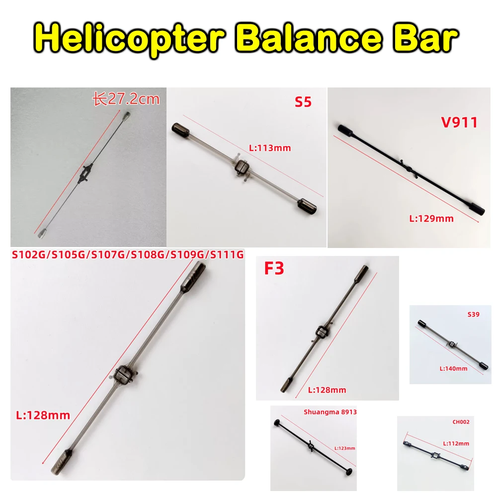 RC Helicopter Original Balance Bar Spare Part Fly Bar for SYMA S5 S8 S107g S102g S108g S111g S105g S107H S39 F3 WltoysV911 CH002