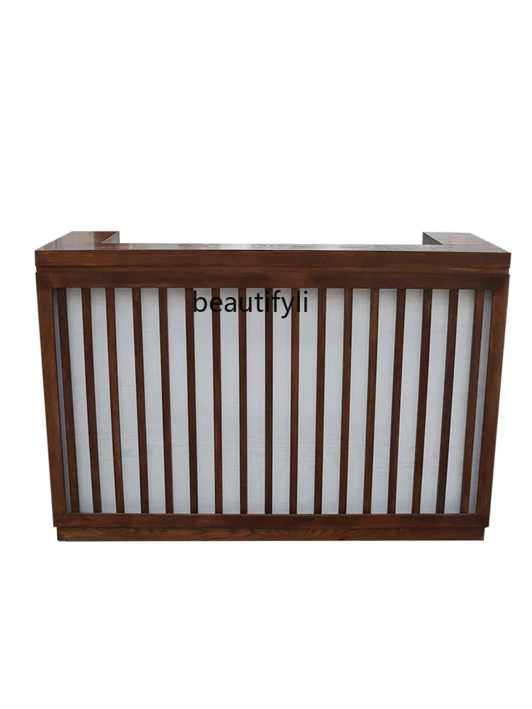 

Checkout page Solid wood retro counter Simple modern clothing store Company hotel Beauty salon, reception desk