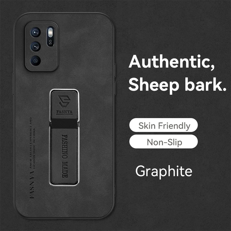 For OPPO Reno 6Z Case Hard Shockproof PU Leather Protective CellPhone Back Cover For CPH2237 Phone Casing Bracket Holder