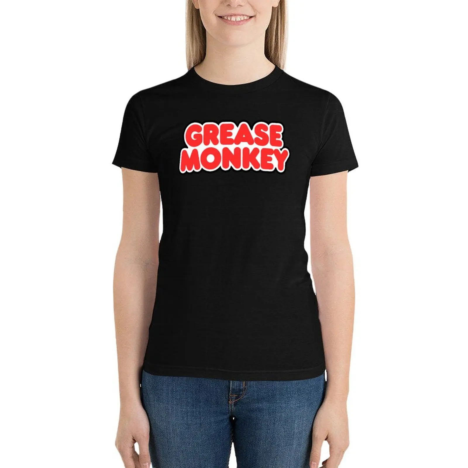 Grease Monkey Shirt, Sticker, Hoodie, Mask T-Shirt anime clothes cute clothes oversized T-shirts for Women