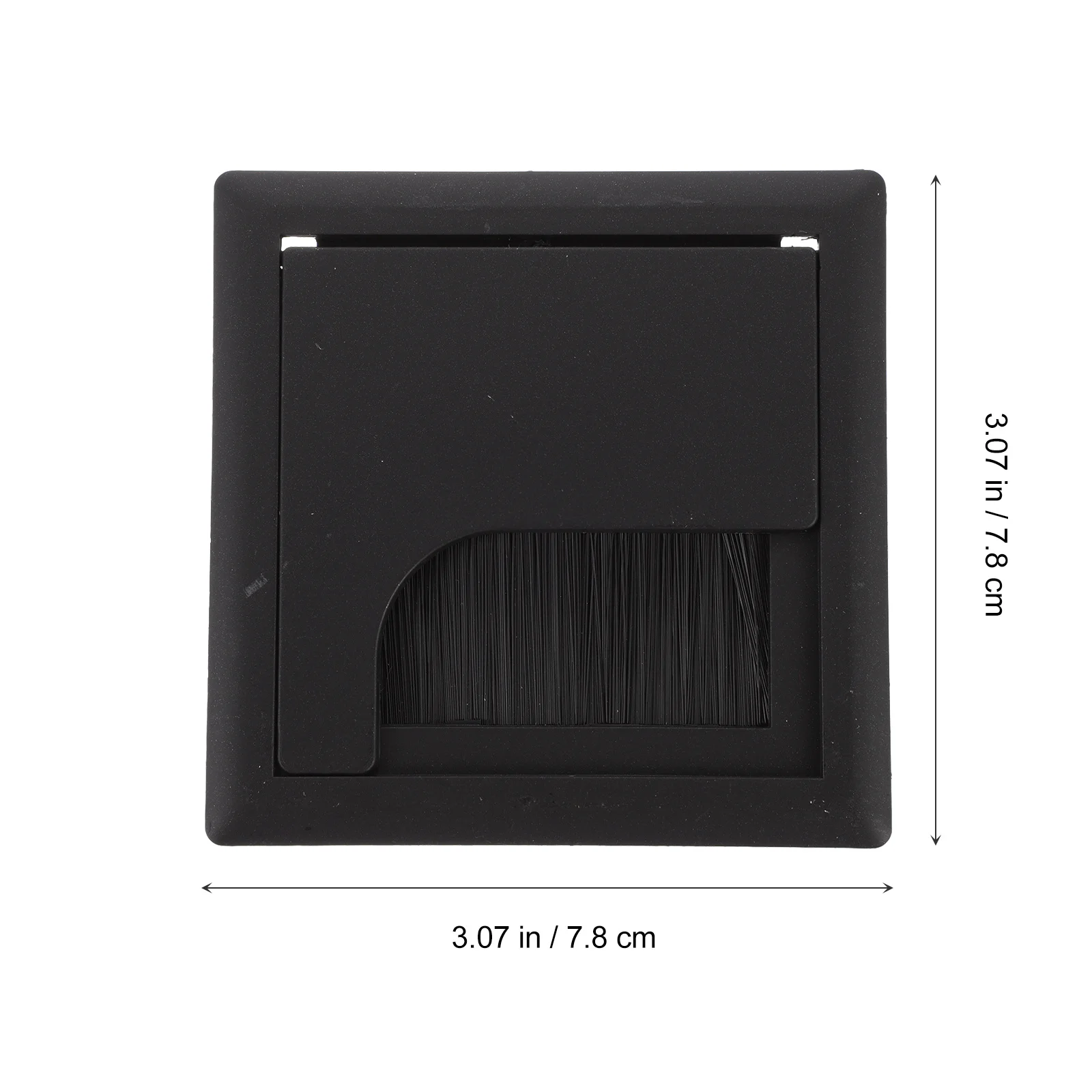 4 قطعة غطاء ثقب السلك مع فرشاة Abs الغبار برهان الزاوية المستديرة لمكتب طاولة الكمبيوتر خزانة أداة إدارة الكابلات #4