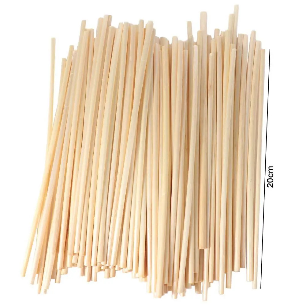 100Pcs 20cm Wheat Drinking Straws Eco-Friendly Natural Environmentally Straws Durable Portable Degradable Straws Party