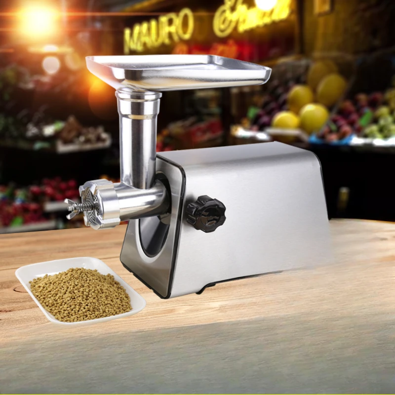 Nova casa elétrica de aço inoxidável pet gato cão comida isca pesca papagaio comprimidos nutritivos tordo alimentação pelota máquina