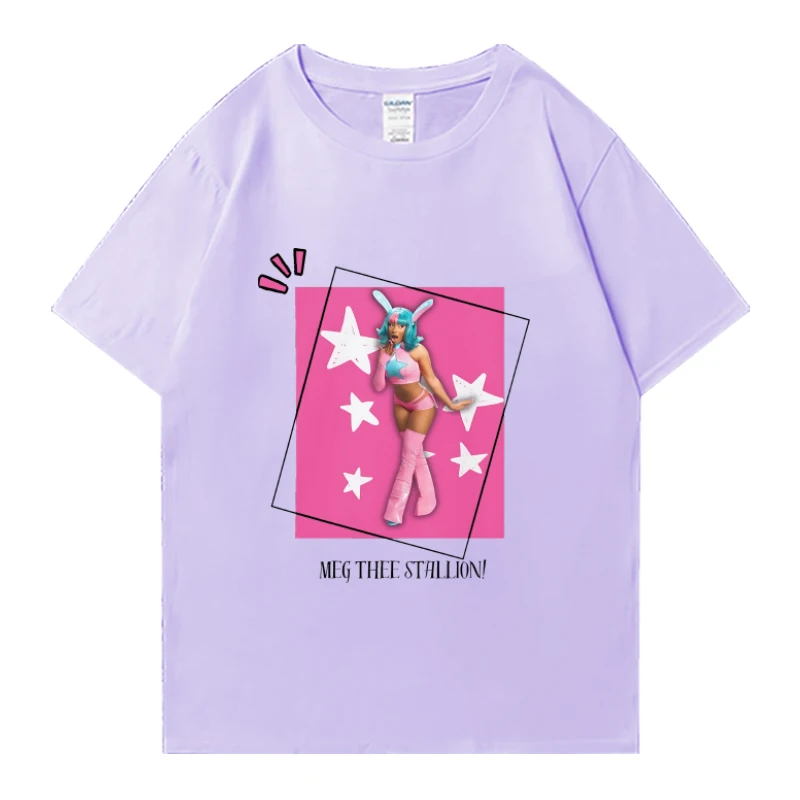 Megan Thee Stallion Fashion Y2k Graphic T shirt Unisex Oversized Hip Hop streetwear Men Women 100% Cotton short sleeve t-shirts