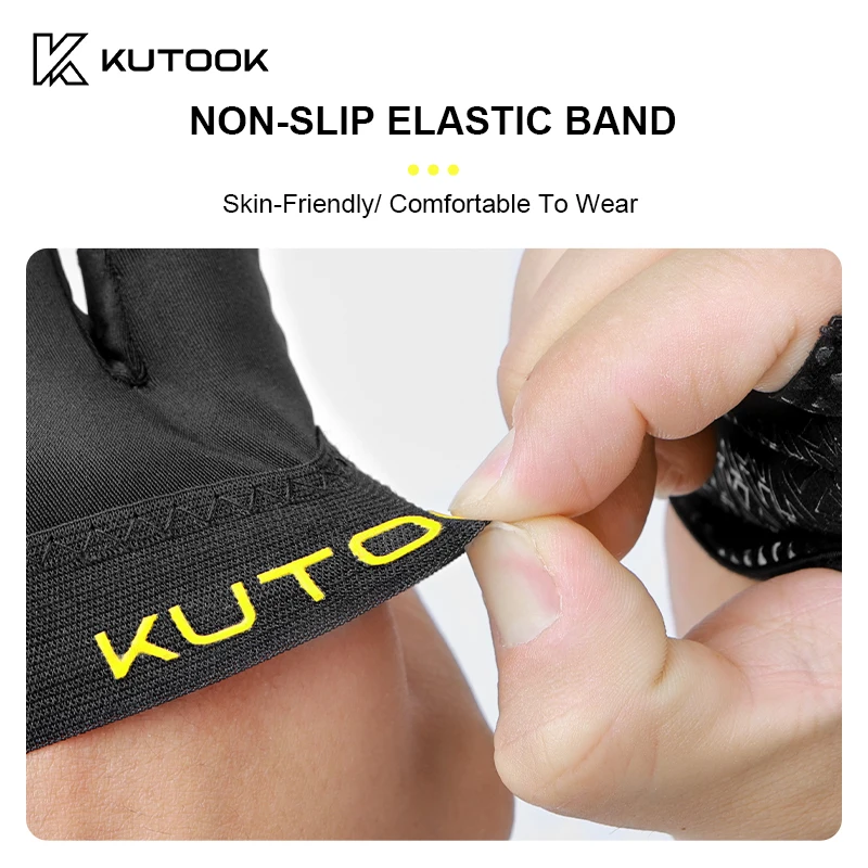 KUTOOK-guantes de cuatro dedos para hombre y mujer, mancuernas transpirables, antideslizantes, absorción de impacto, Yoga, ciclismo, deportes