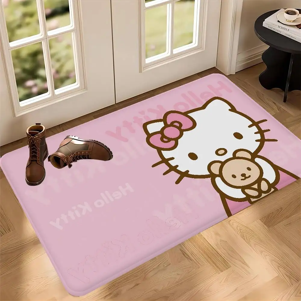 Cute H-Hello K-Kittys Floor Carpet Nordic Style Home Doormat Bathroom-Toilet Mats Bedroom Hotel Decor Mat