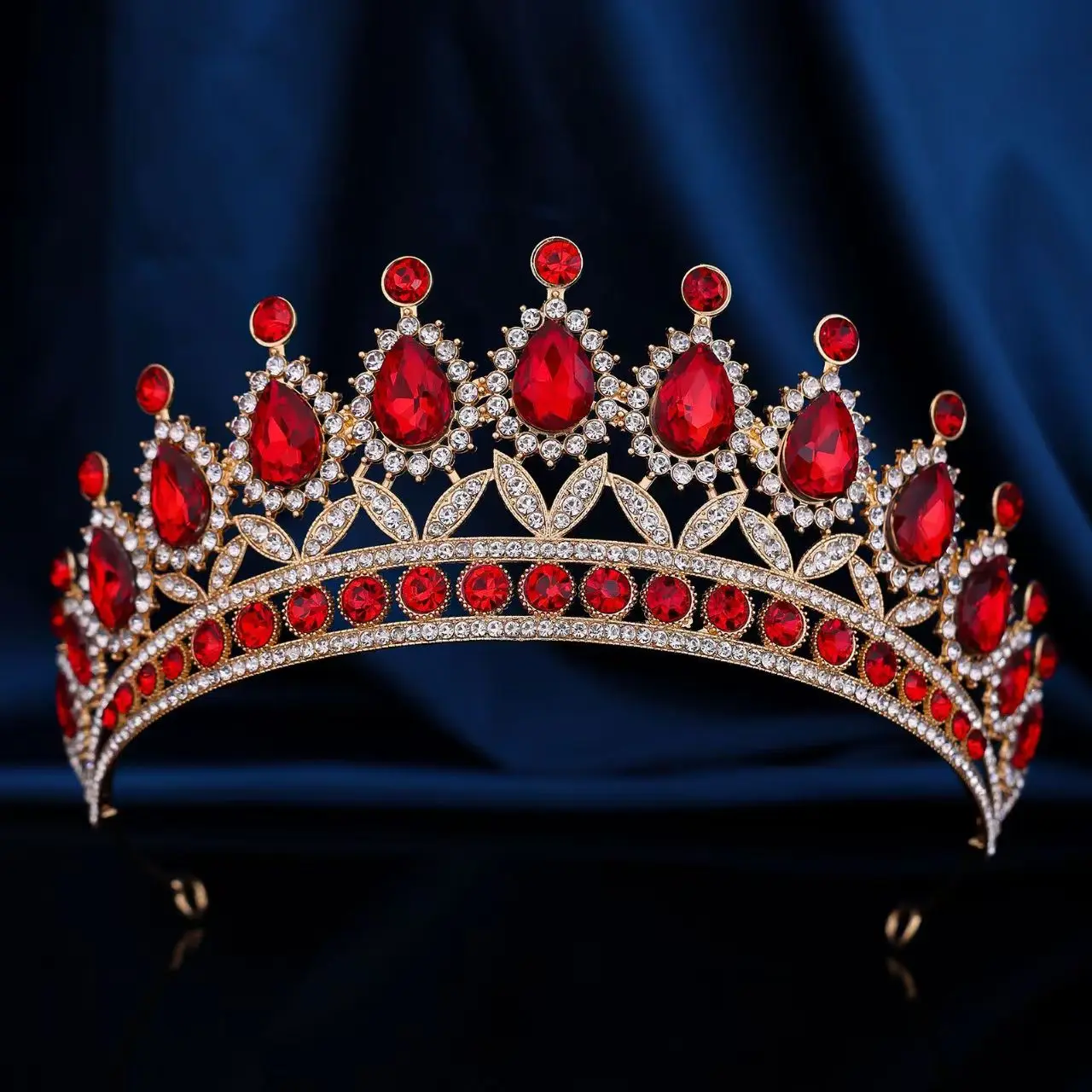 Luxury Wedding Bridal Tiara Crown Crystal Diadem High-End Women\'s Hair Ornament Head Jewelry Accessory